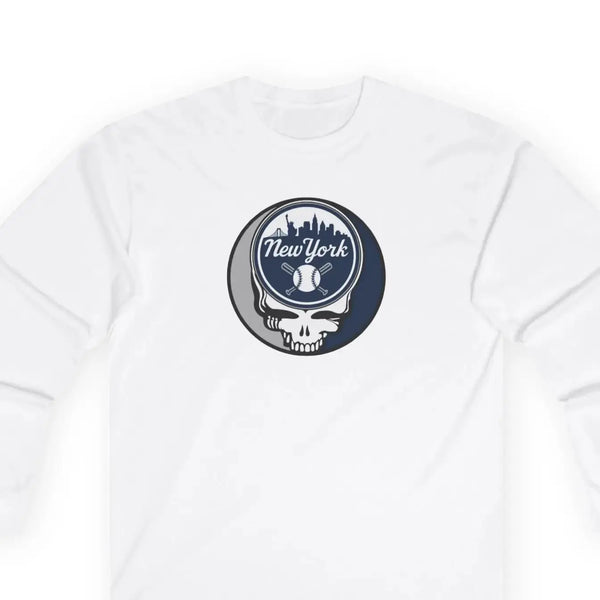 Grateful Dead - Yankees Classic Stealie Long Sleeve Tee - MLB - StealieShop